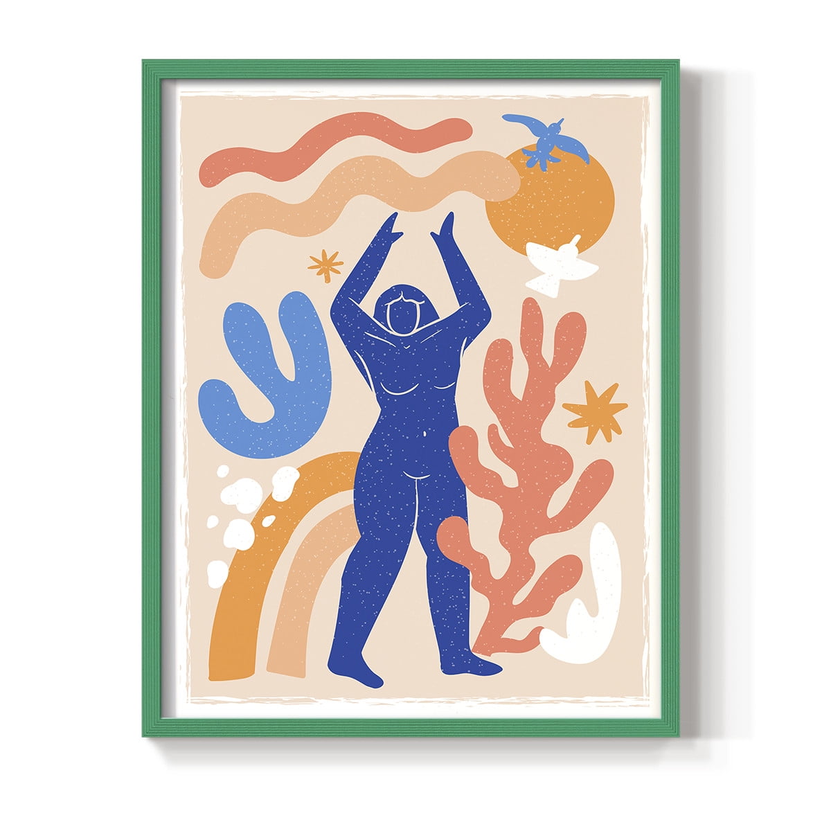 Matisse CCCLX in Green Solid Wood 16 x 20 Framed Print