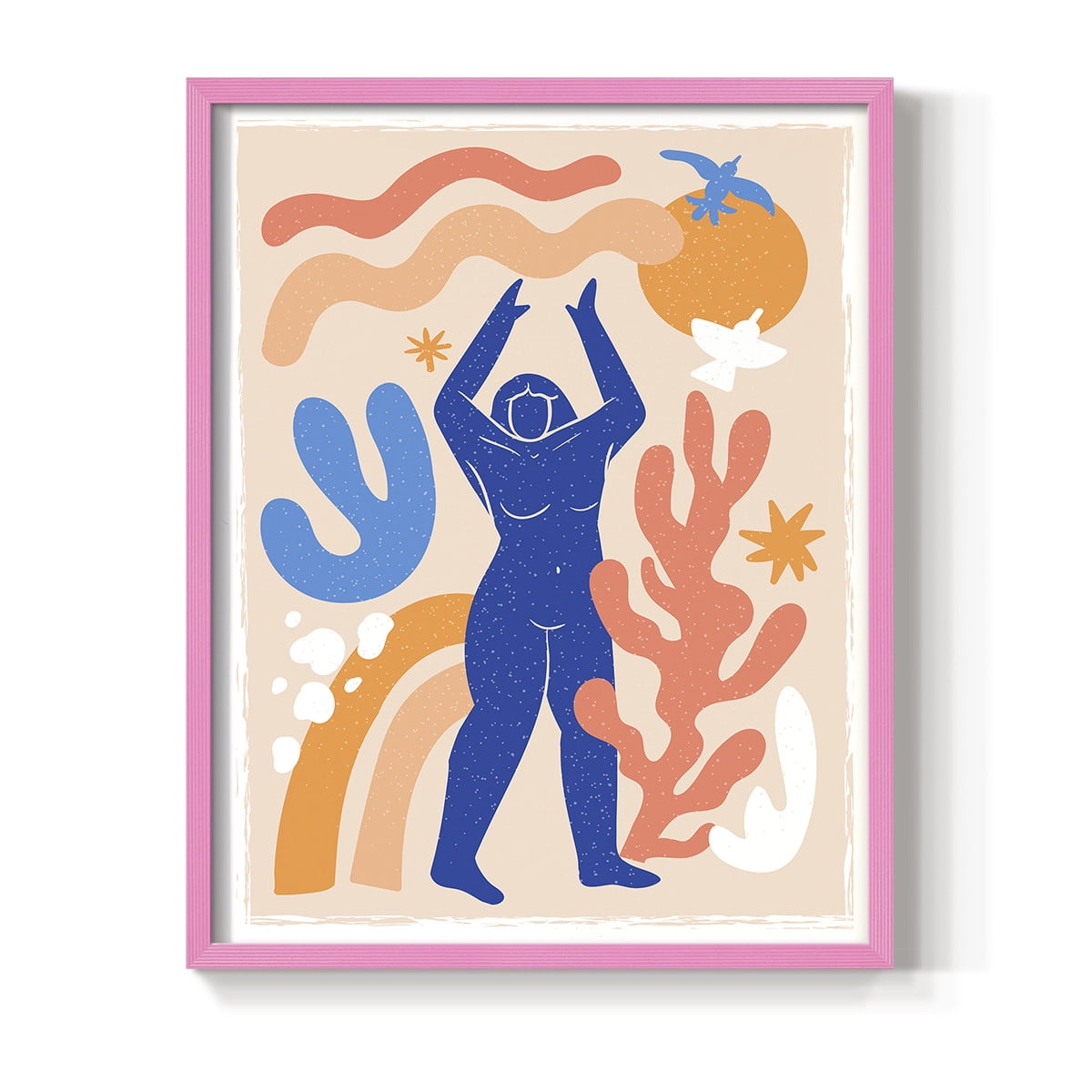 Matisse CCCLX in Pink Solid Wood 16 x 20 Framed Print