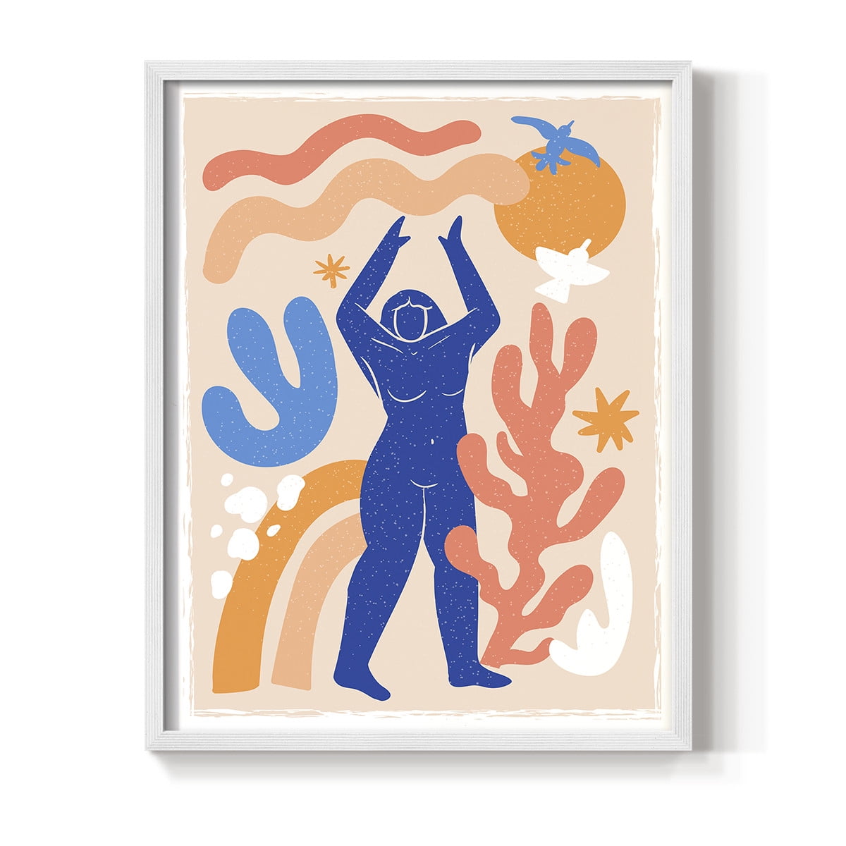 Matisse CCCLX in White Solid Wood 8 x 10 Framed Print
