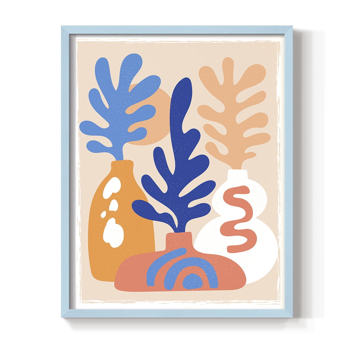 Matisse CCCLXI in Blue Solid Wood 11 x 14 Framed Print