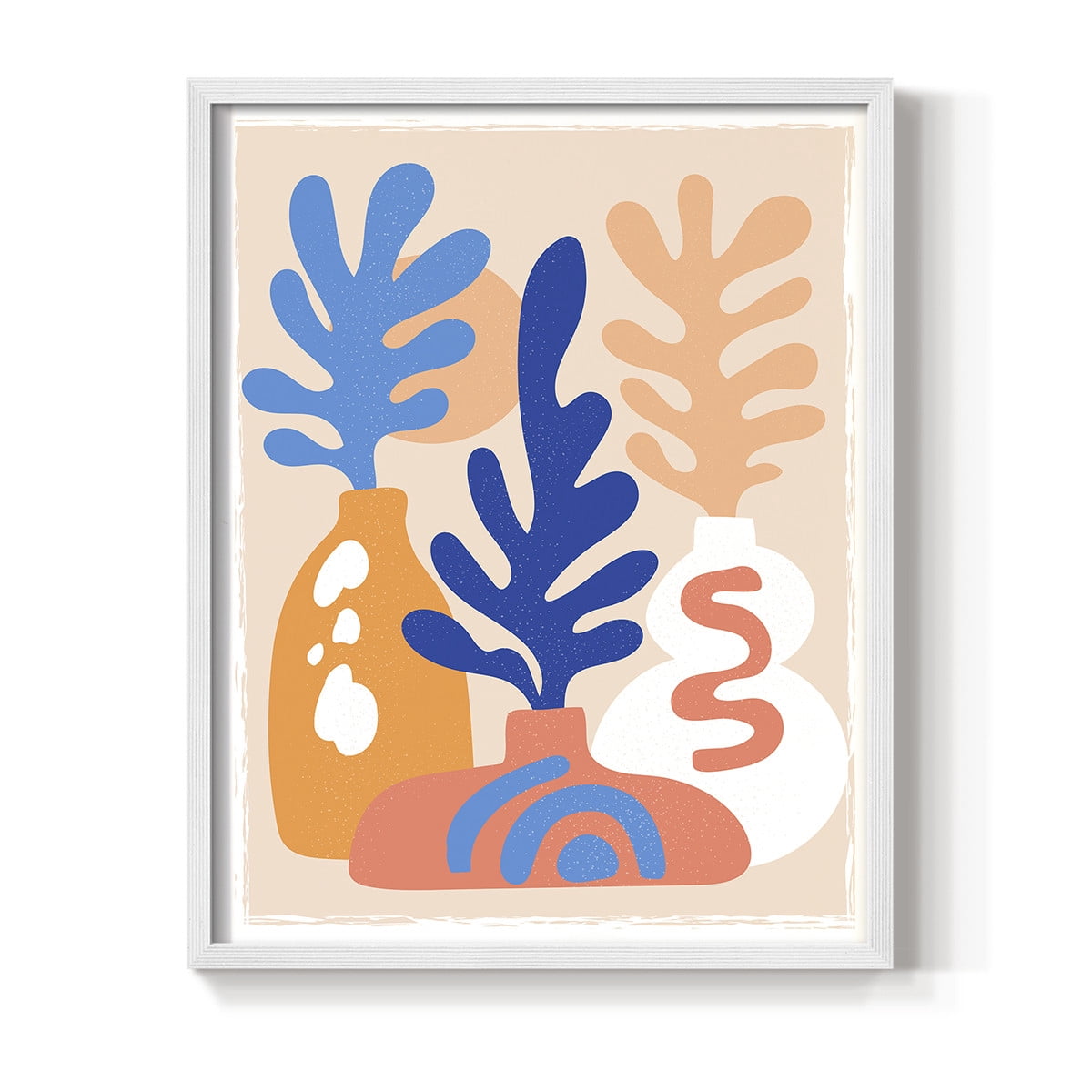 Matisse CCCLXI in White Solid Wood 22 x 28 Framed Print