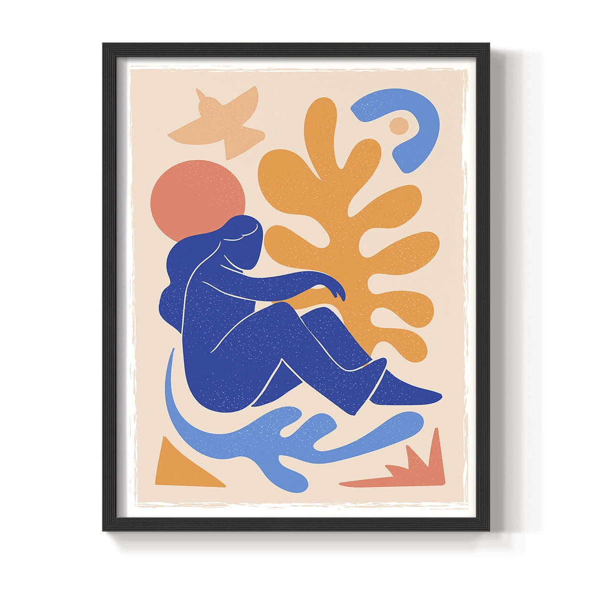 Matisse CCCLXII in Black Solid Wood 22 x 28 Framed Print