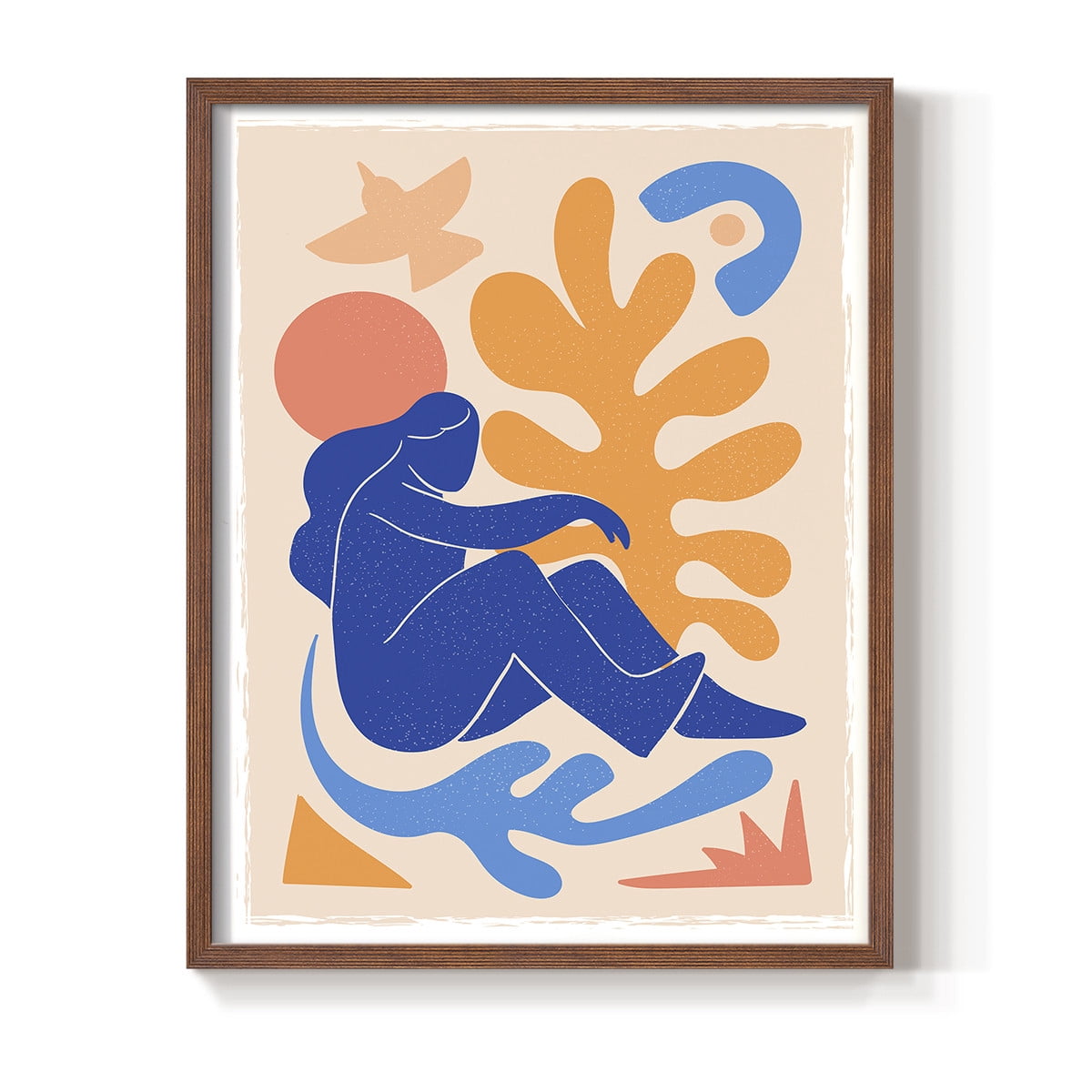 Matisse CCCLXII in Brown Solid Wood 22 x 28 Framed Print