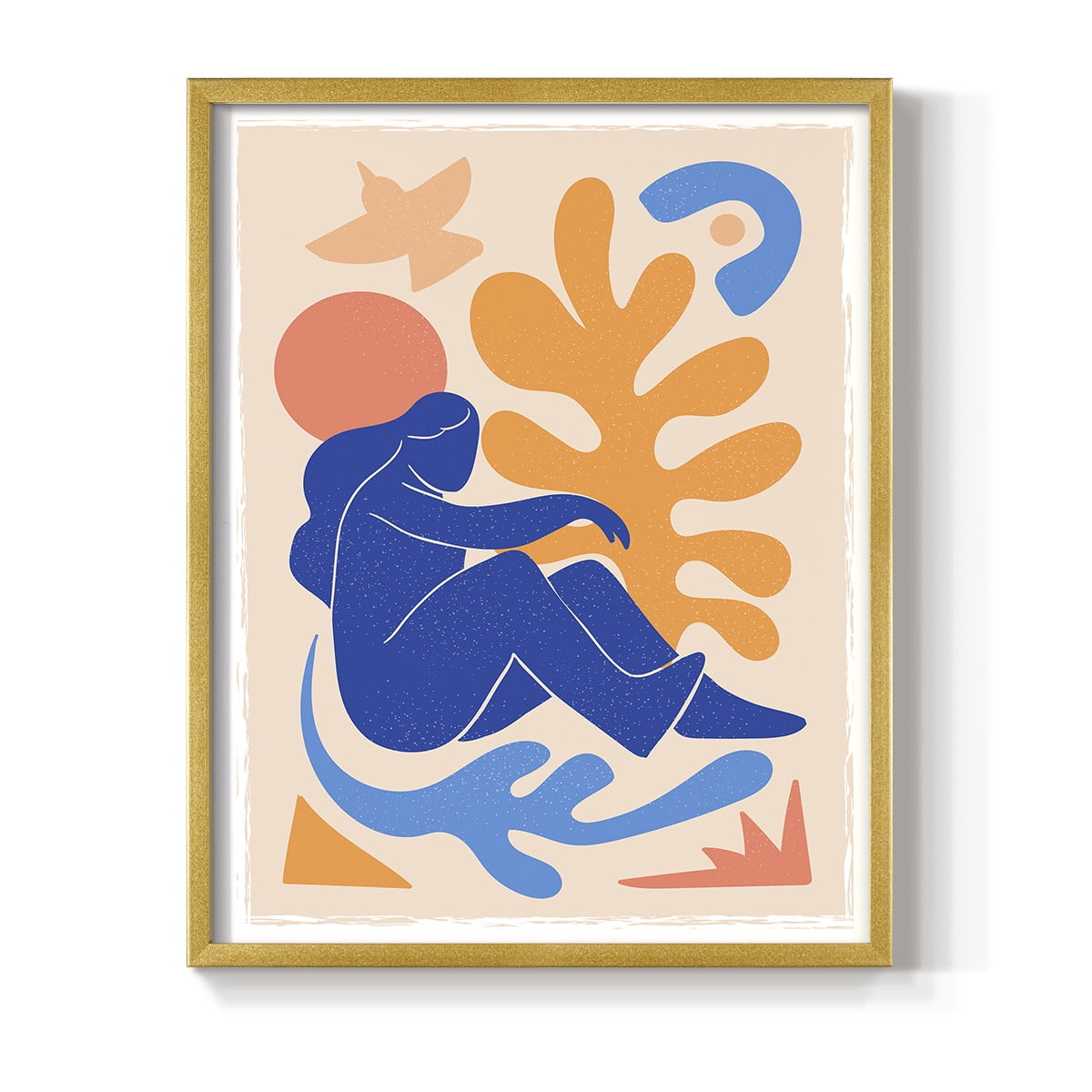 Matisse CCCLXII in Gold Solid Wood 22 x 28 Framed Print