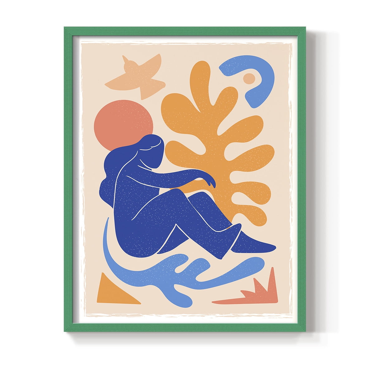 Matisse CCCLXII in Green Solid Wood 8 x 10 Framed Print