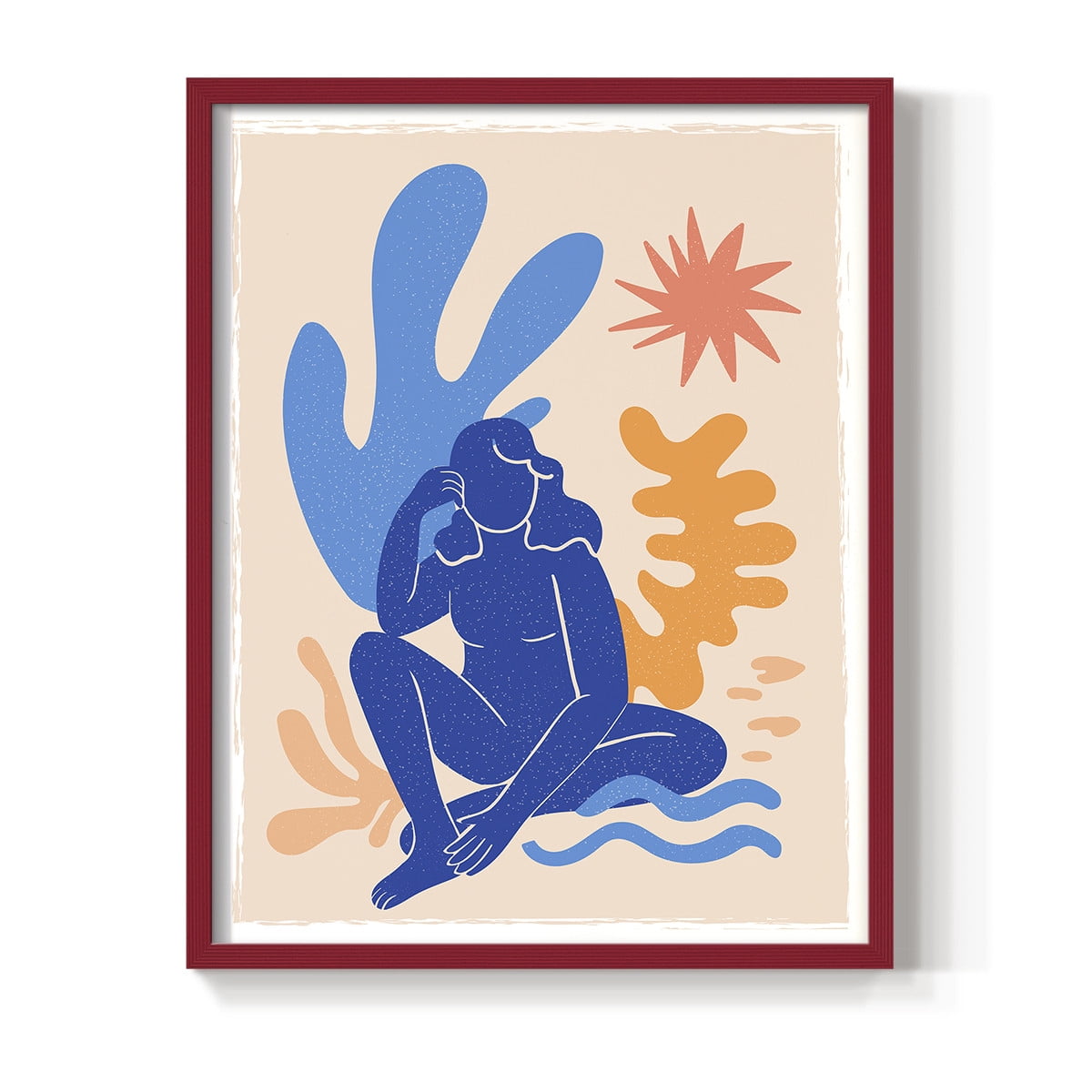 Matisse CCCLXIII in Red Solid Wood 22 x 28 Framed Print