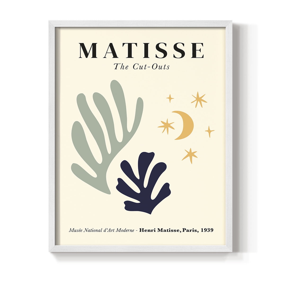 Matisse CCCLXIX in White Solid Wood 16 x 20 Framed Print