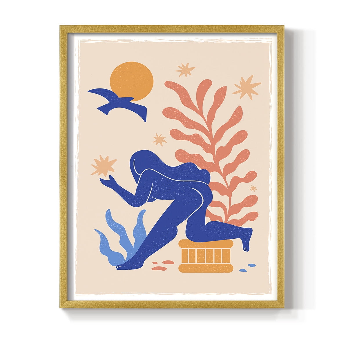 Matisse CCCLXV in Gold Solid Wood 16 x 20 Framed Print