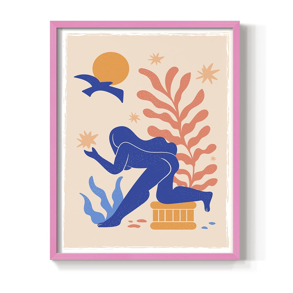 Matisse CCCLXV in Pink Solid Wood 8 x 10 Framed Print