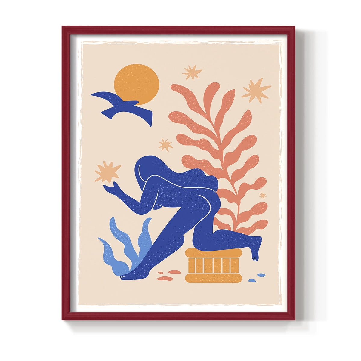 Matisse CCCLXV in Red Solid Wood 22 x 28 Framed Print
