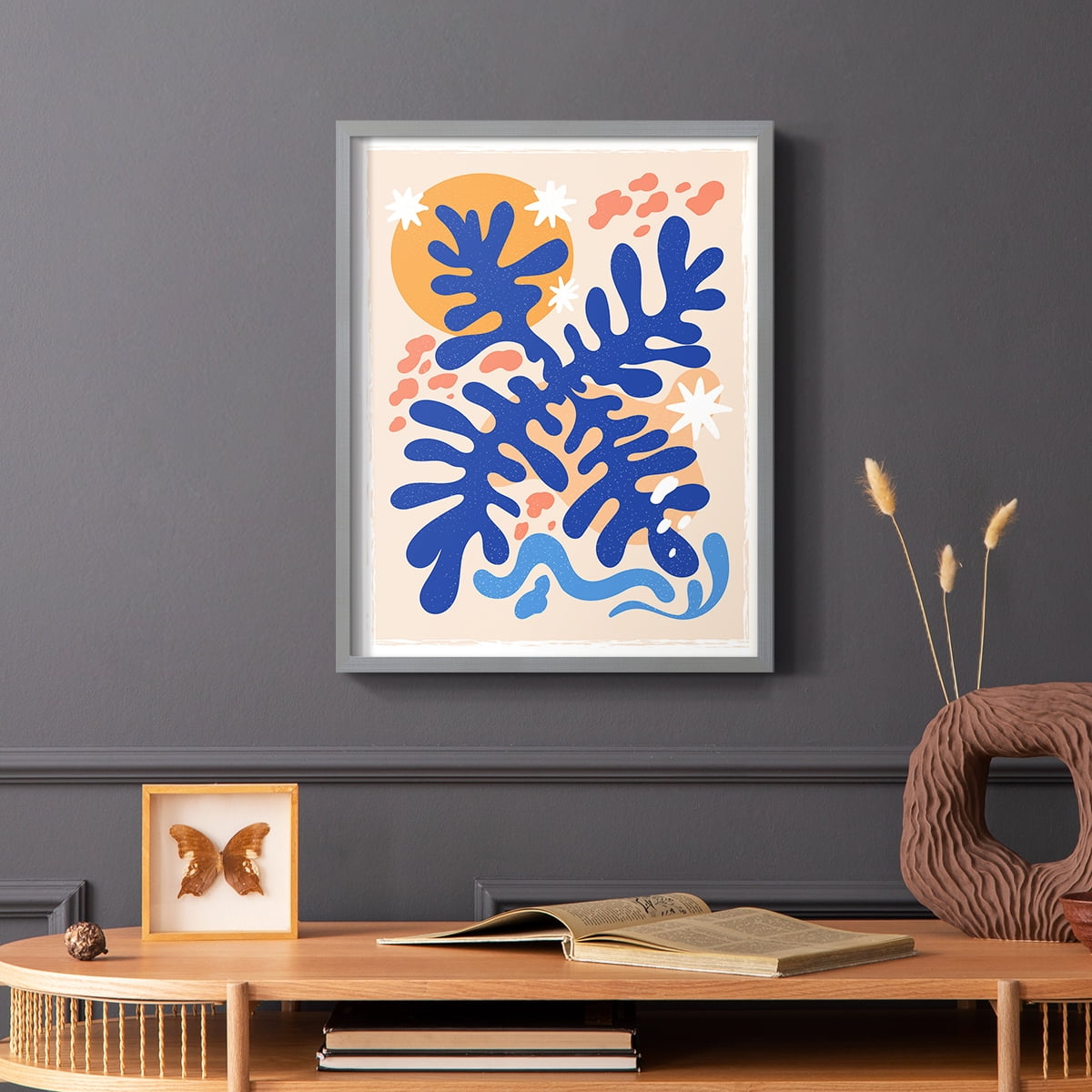 Matisse CCCLXVI in Gray Solid Wood 16 x 20 Framed Print