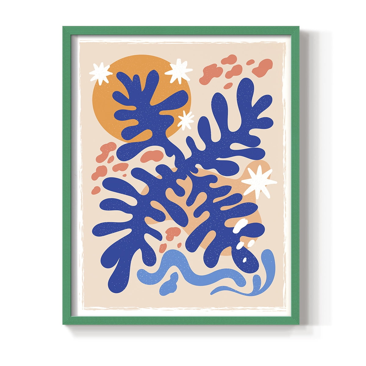Matisse CCCLXVI in Green Solid Wood 11 x 14 Framed Print