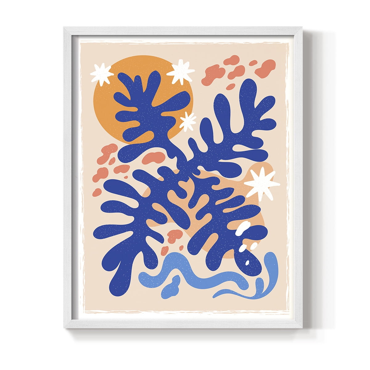 Matisse CCCLXVI in White Solid Wood 11 x 14 Framed Print