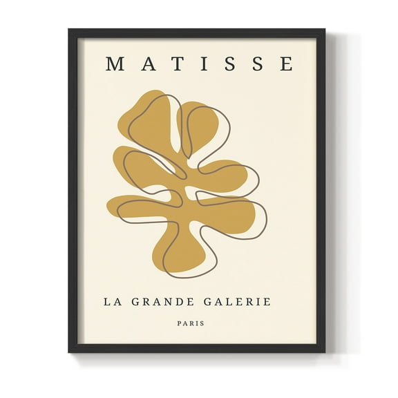 Matisse CCCLXVII in Black Solid Wood 8 x 10 Framed Print