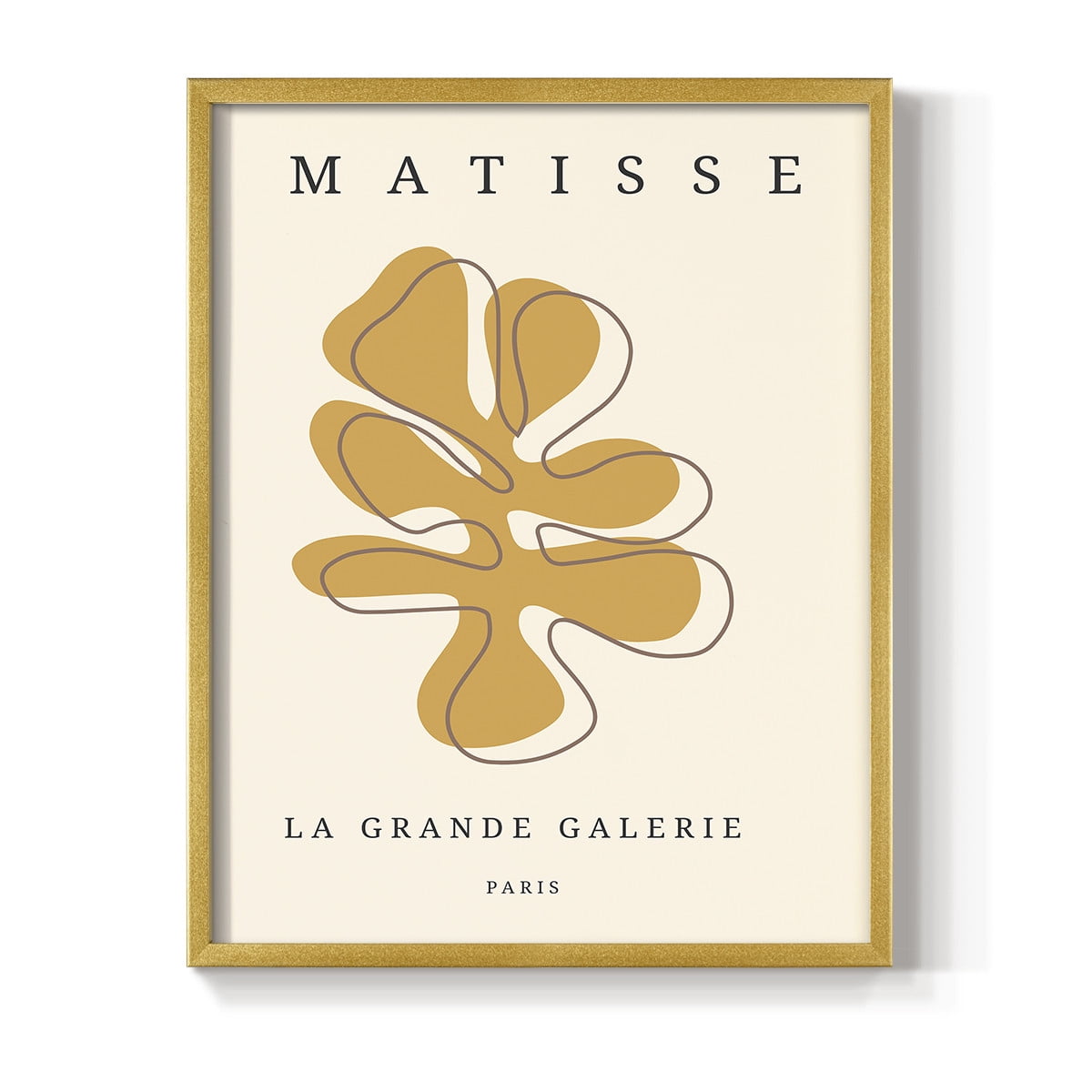 Matisse CCCLXVII in Gold Solid Wood 11 x 14 Framed Print