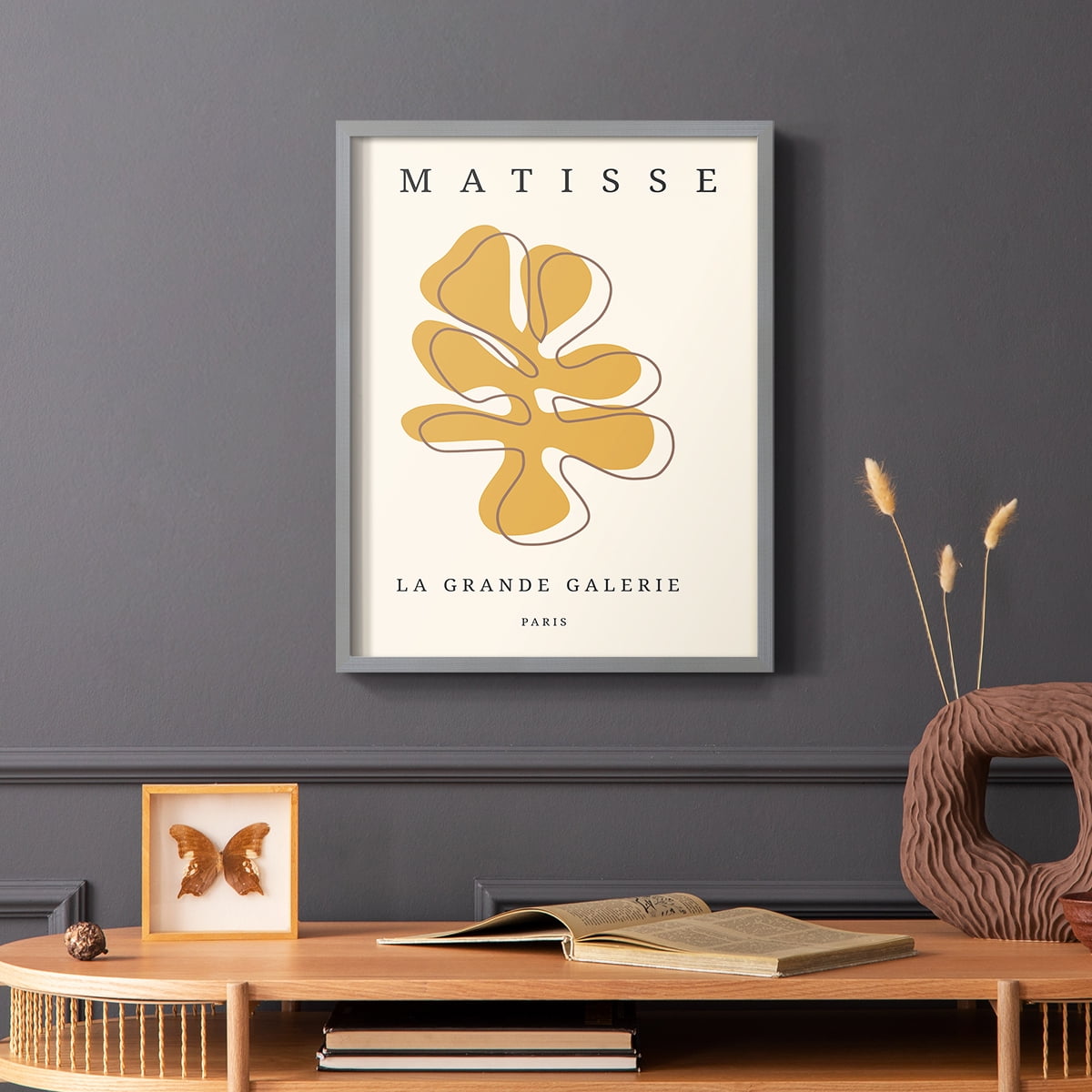 Matisse CCCLXVII in Gray Solid Wood 8 x 10 Framed Print