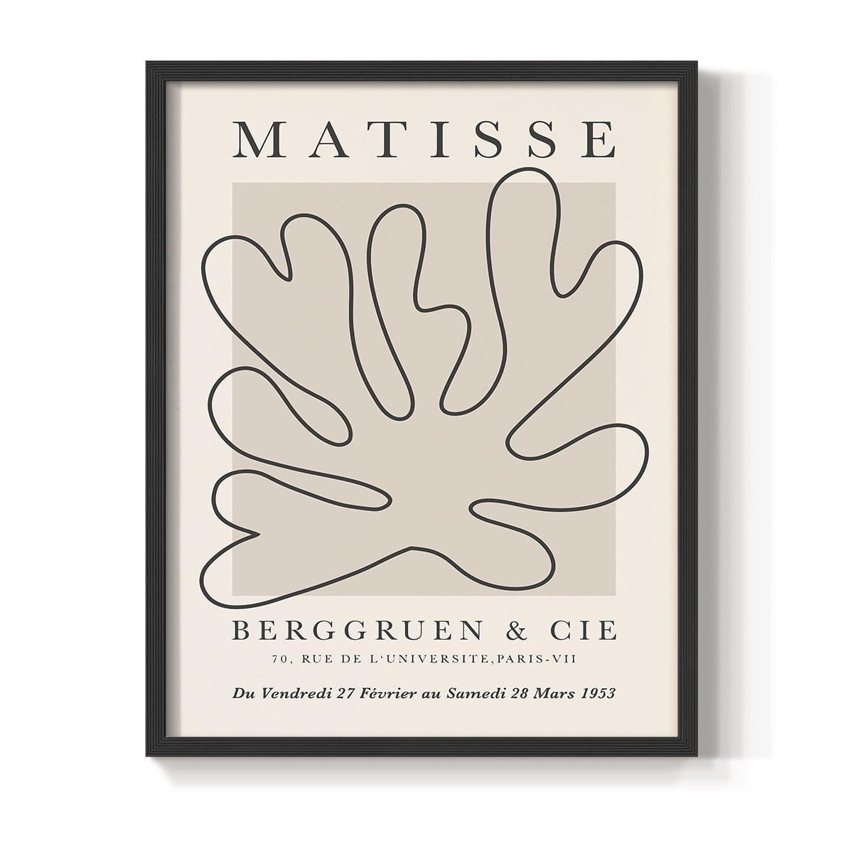 Matisse CCCLXVIII in Black Solid Wood 16 x 20 Framed Print