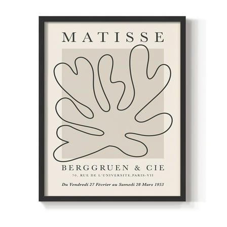Matisse CCCLXVIII in Black Solid Wood 8 x 10 Framed Print