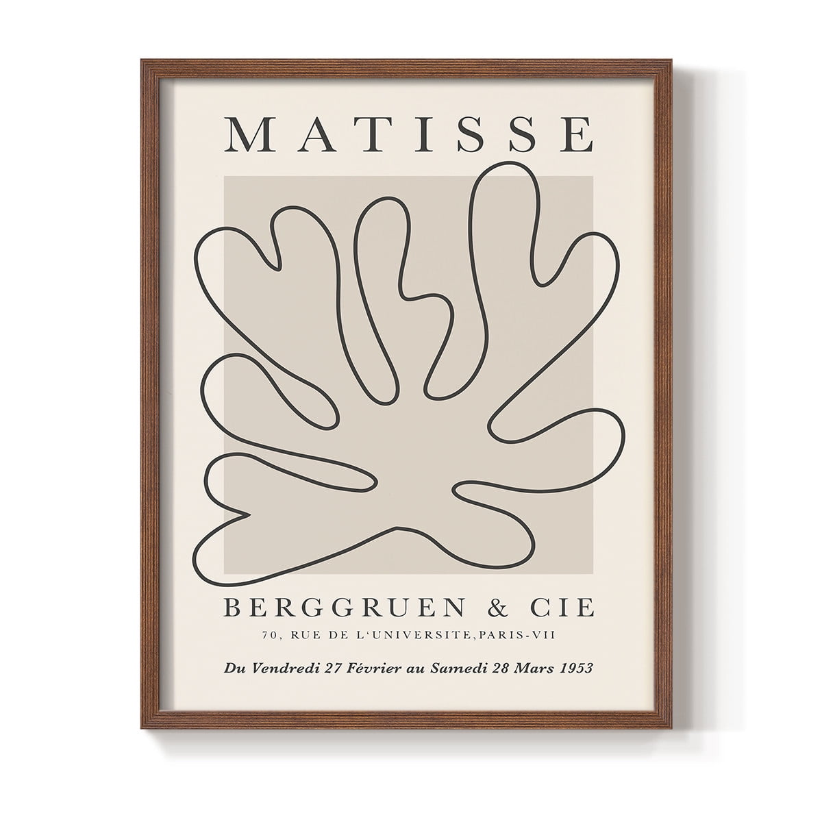 Matisse CCCLXVIII in Brown Solid Wood 16 x 20 Framed Print
