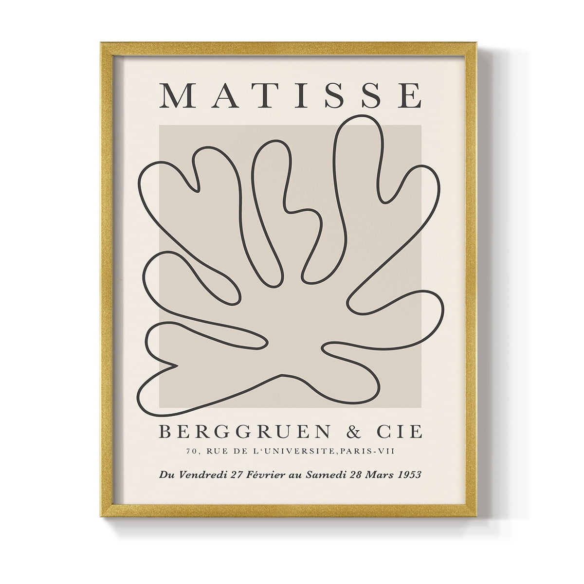 Matisse CCCLXVIII in Gold Solid Wood 11 x 14 Framed Print