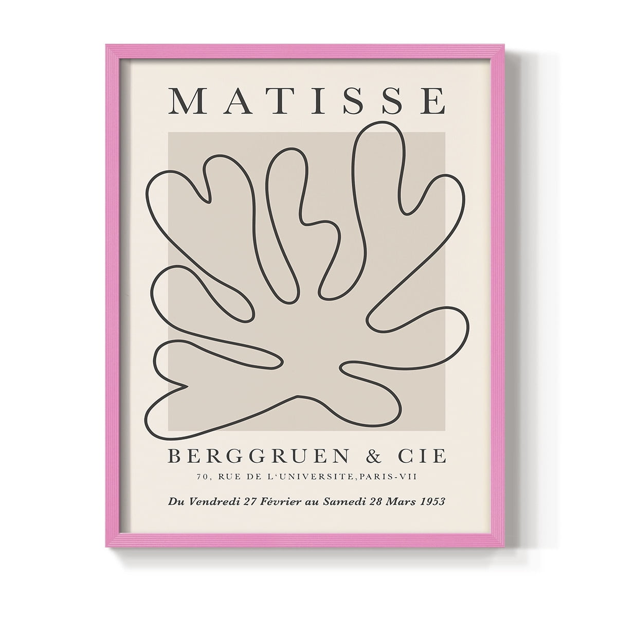 Matisse CCCLXVIII in Pink Solid Wood 16 x 20 Framed Print