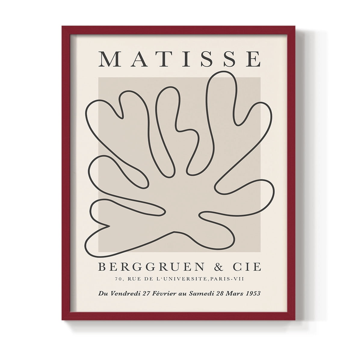 Matisse CCCLXVIII in Red Solid Wood 11 x 14 Framed Print