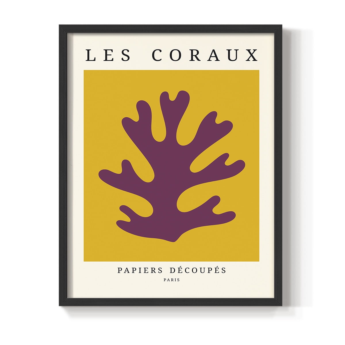 Matisse CCCLXX in Black Solid Wood 22 x 28 Framed Print