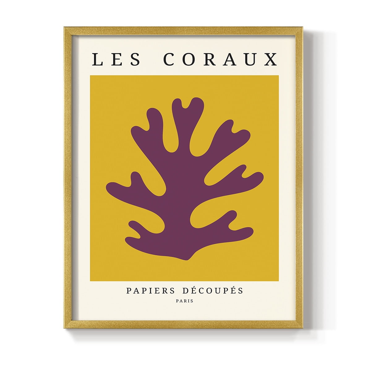 Matisse CCCLXX in Gold Solid Wood 11 x 14 Framed Print