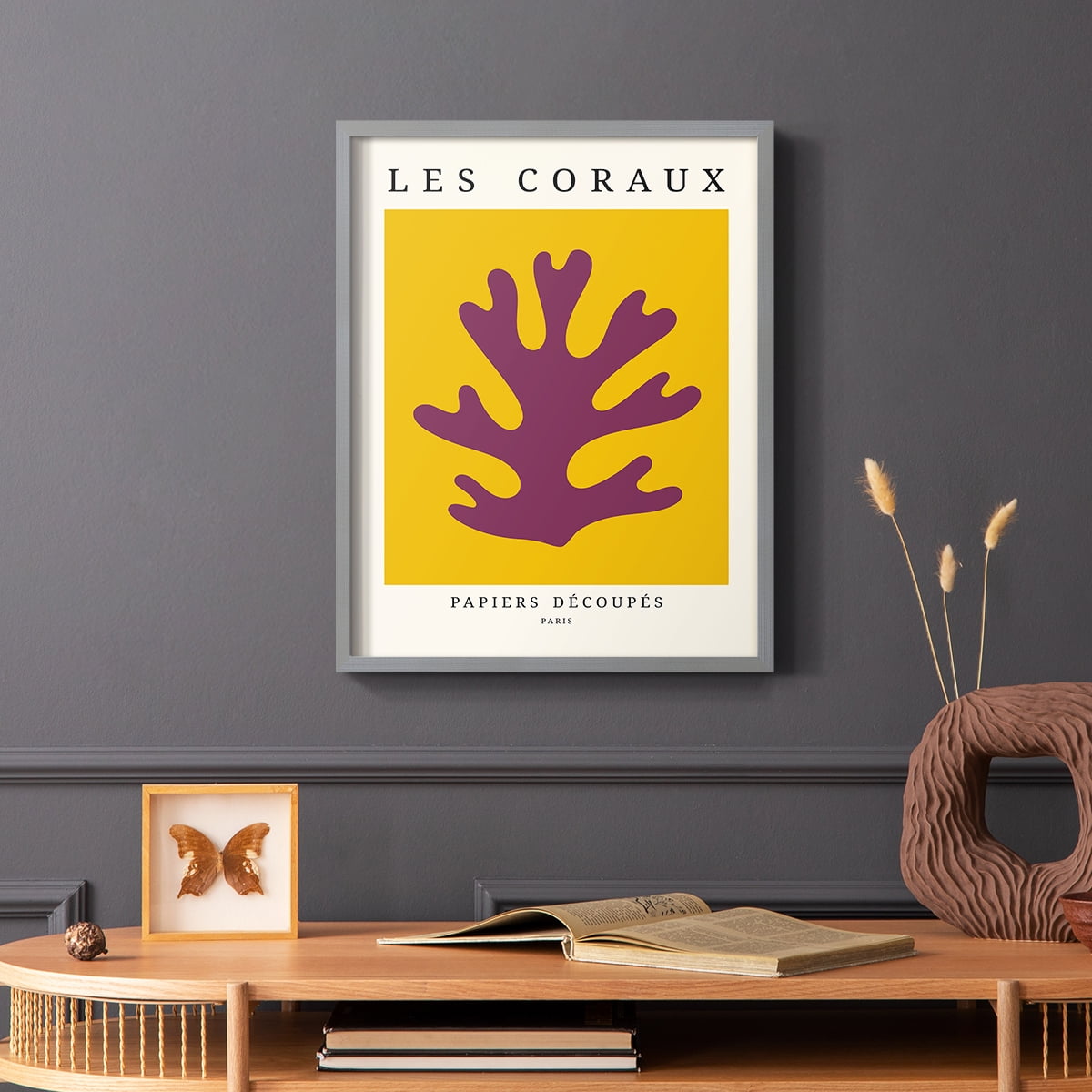 Matisse CCCLXX in Gray Solid Wood 8 x 10 Framed Print
