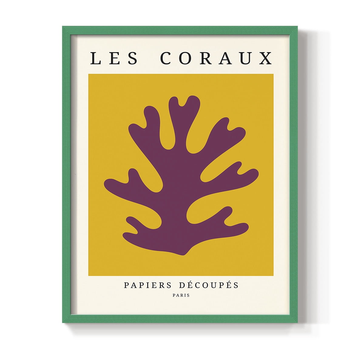 Matisse CCCLXX in Green Solid Wood 11 x 14 Framed Print