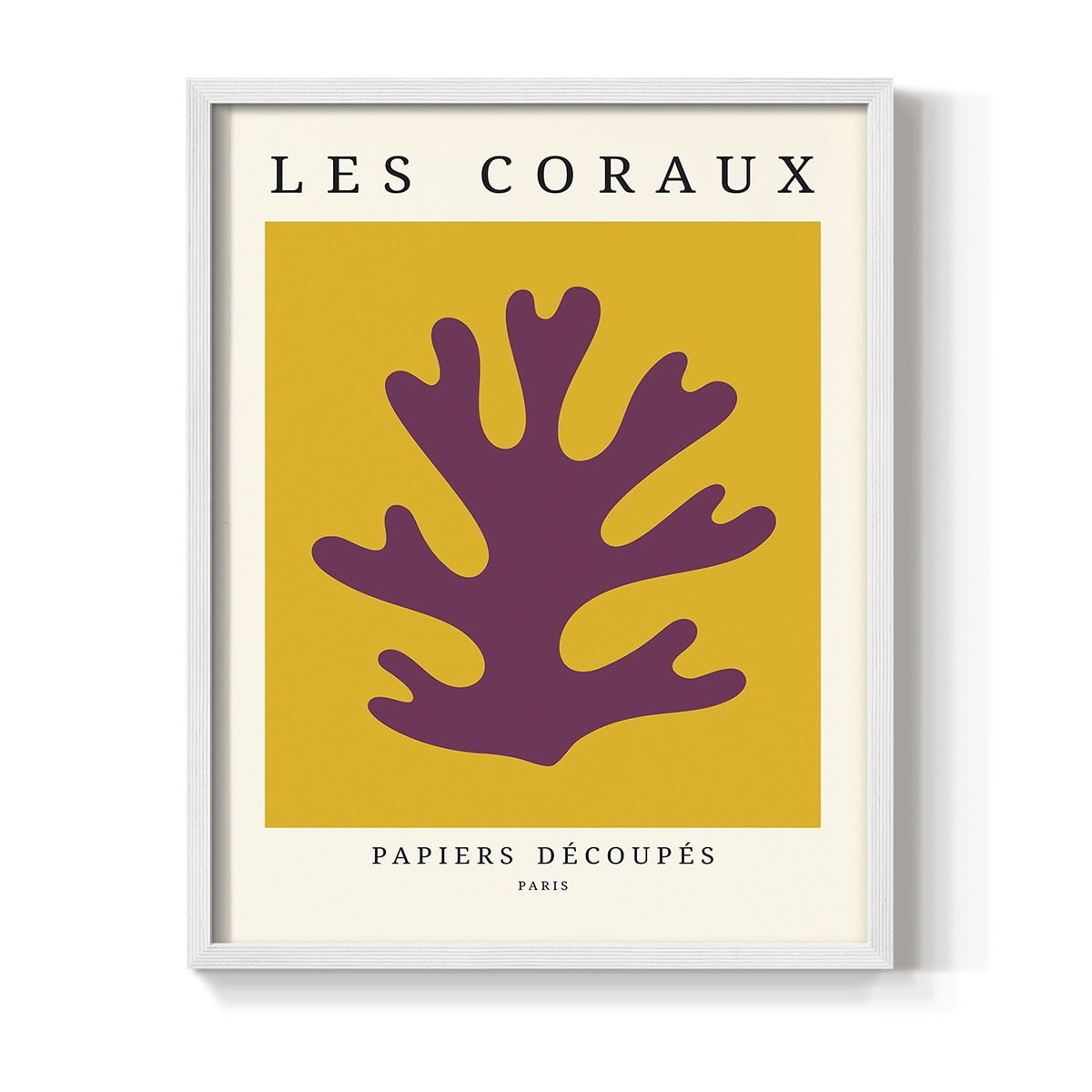 Matisse CCCLXX in White Solid Wood 11 x 14 Framed Print