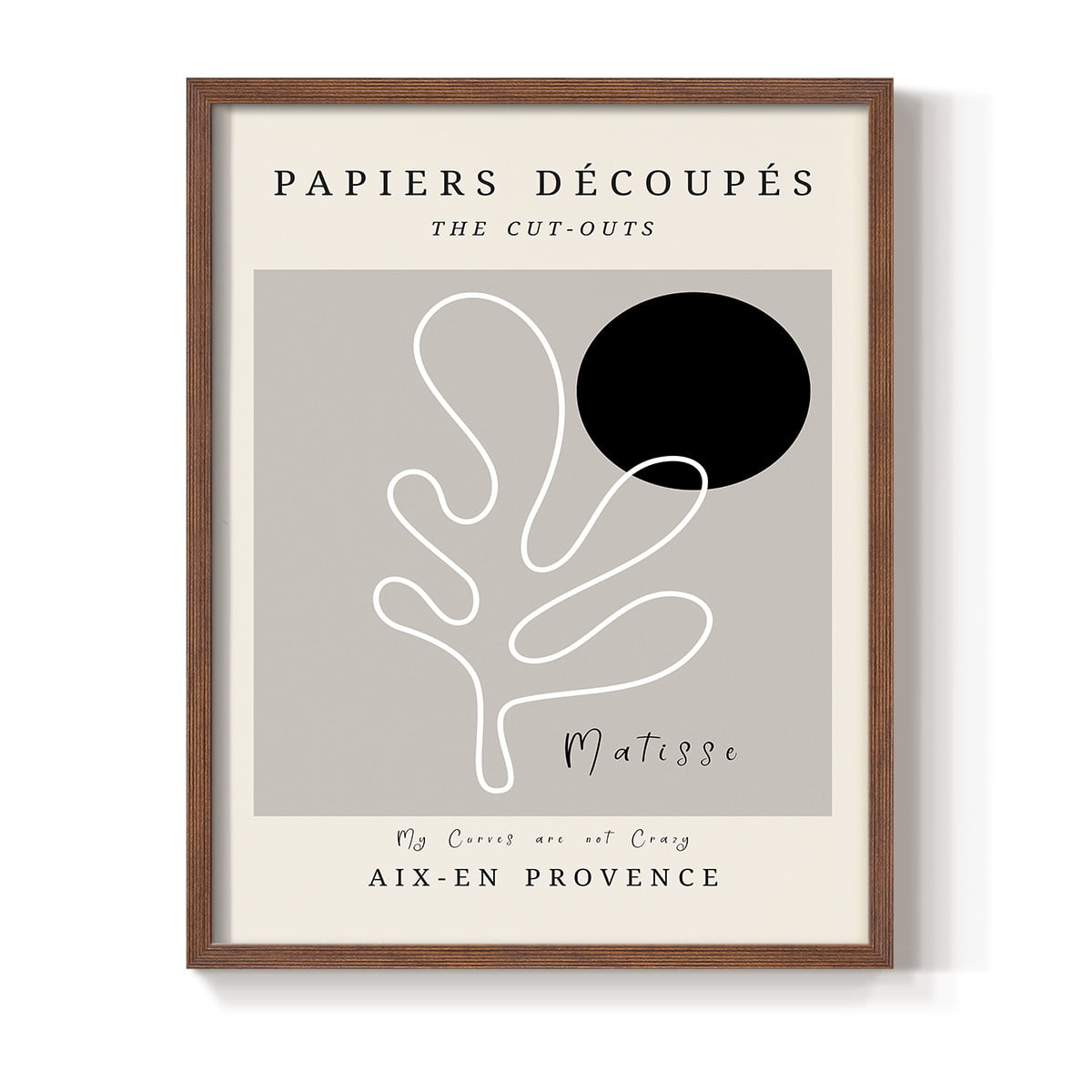 Matisse CCCLXXIII in Brown Solid Wood 8 x 10 Framed Print