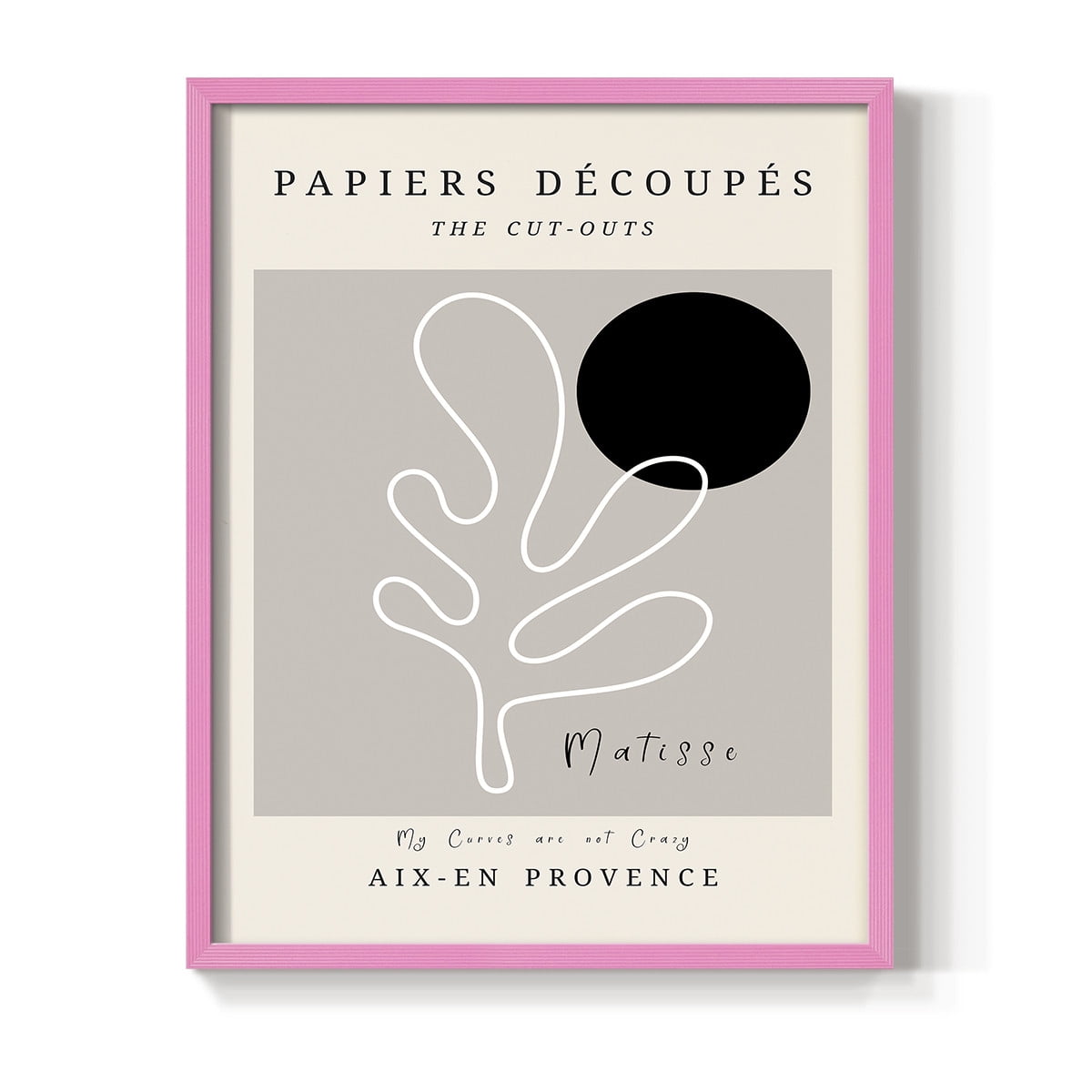 Matisse CCCLXXIII in Pink Solid Wood 16 x 20 Framed Print