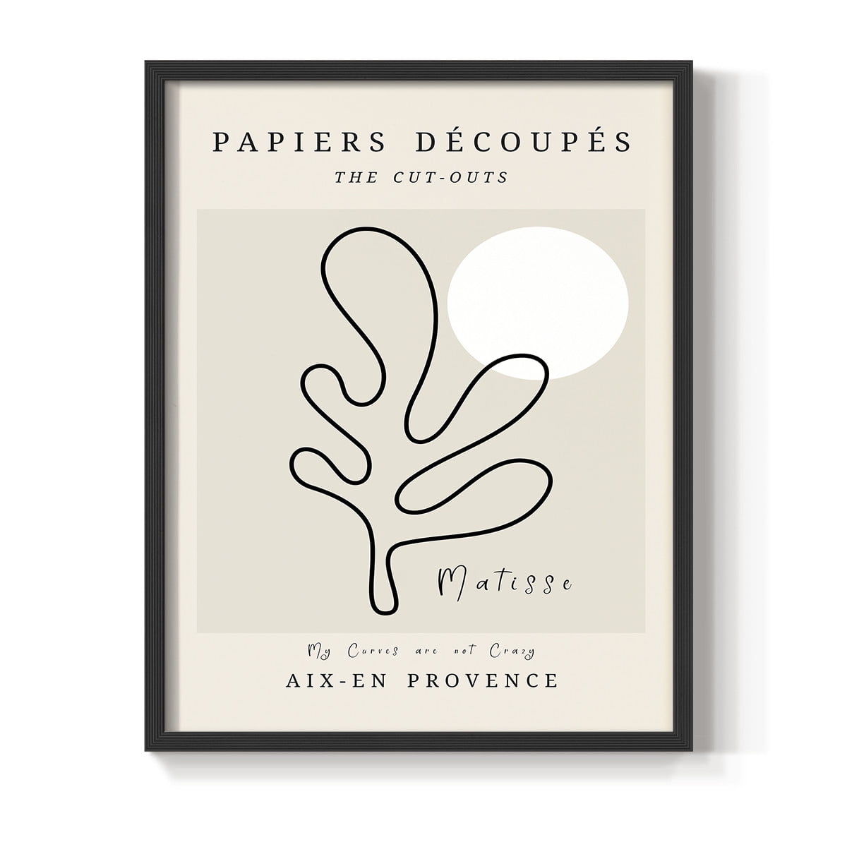 Matisse CCCLXXIV in Black Solid Wood 8 x 10 Framed Print