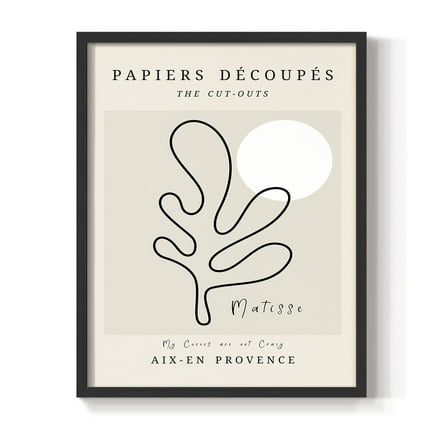 Matisse CCCLXXIV in Black Solid Wood 8 x 10 Framed Print