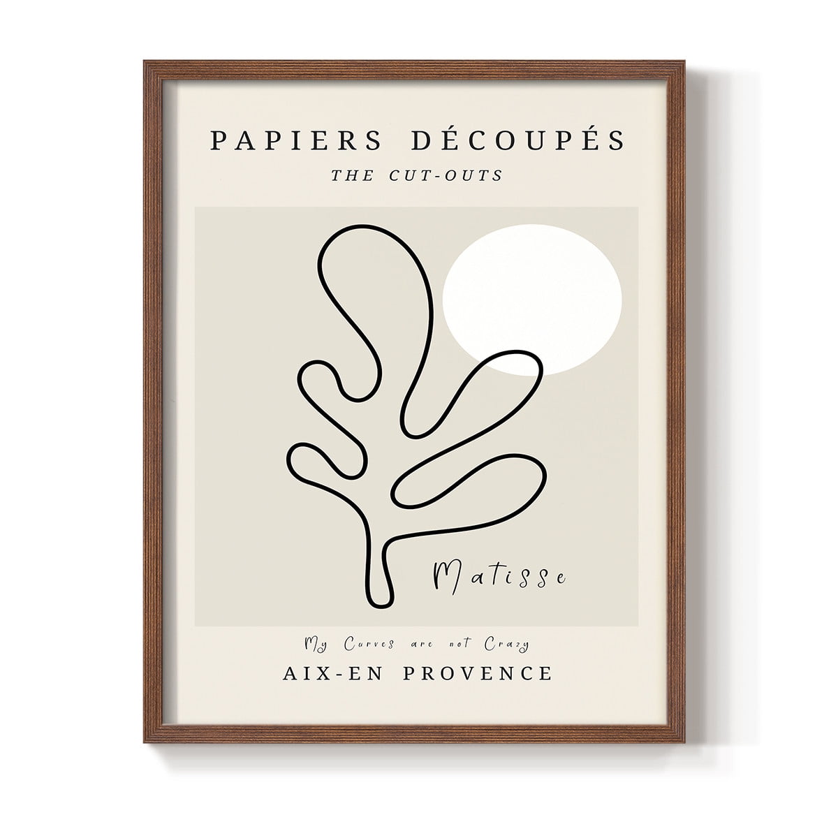 Matisse CCCLXXIV in Brown Solid Wood 16 x 20 Framed Print