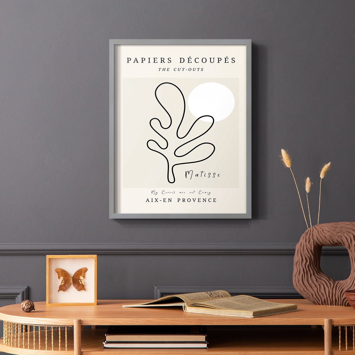 Matisse CCCLXXIV in Gray Solid Wood 16 x 20 Framed Print