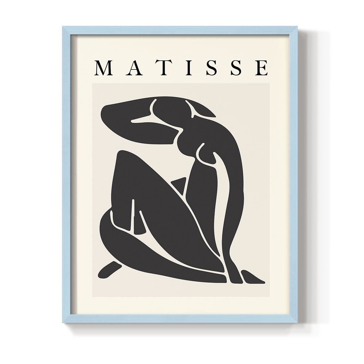 Matisse CCCLXXIX in Blue Solid Wood 8 x 10 Framed Print