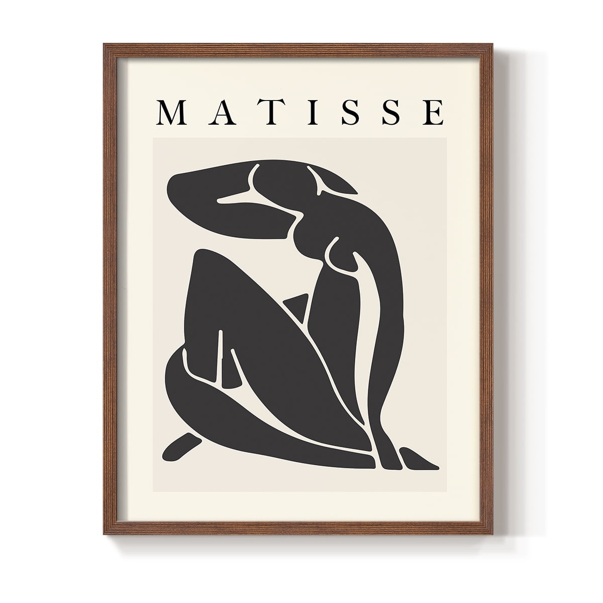 Matisse CCCLXXIX in Brown Solid Wood 22 x 28 Framed Print