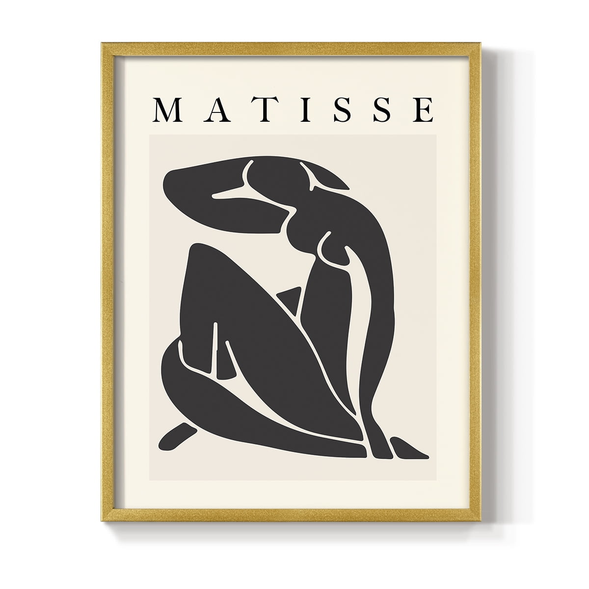 Matisse CCCLXXIX in Gold Solid Wood 8 x 10 Framed Print