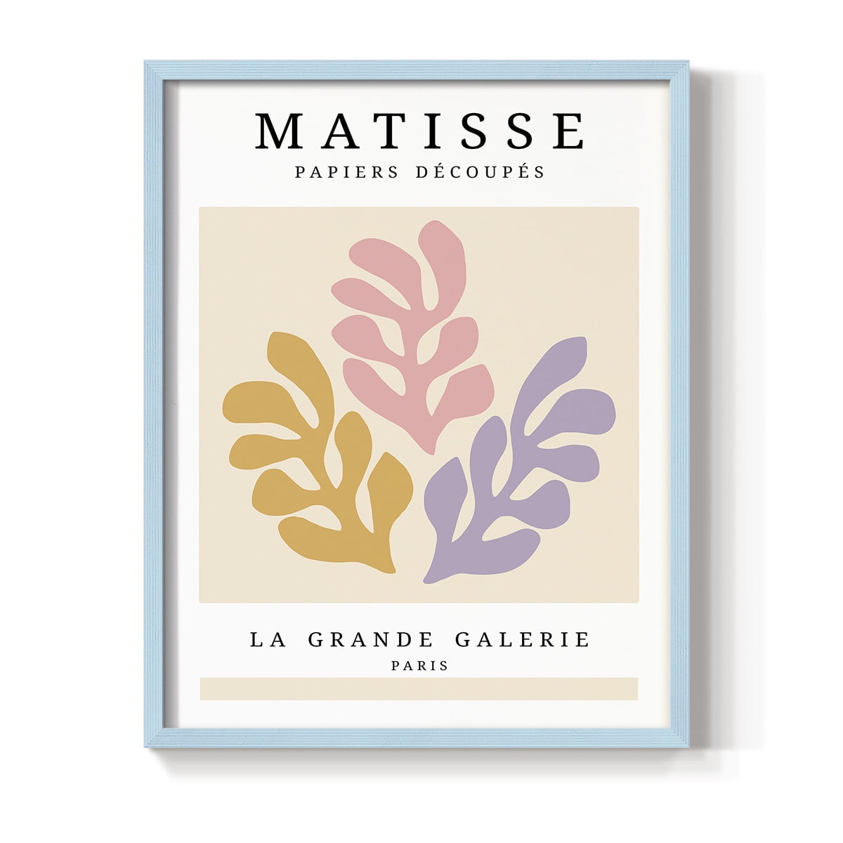 Matisse CCCLXXV in Blue Solid Wood 16 x 20 Framed Print
