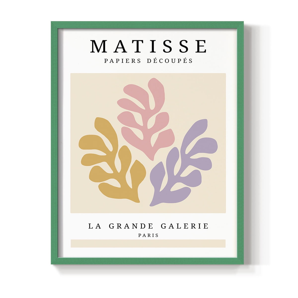 Matisse CCCLXXV in Green Solid Wood 22 x 28 Framed Print