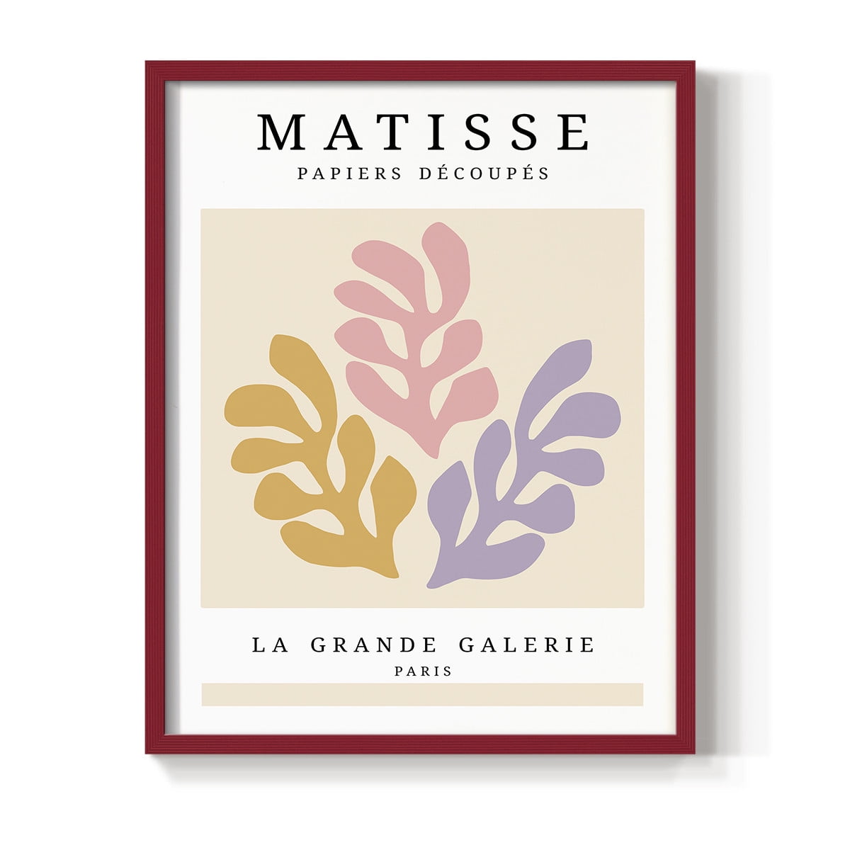 Matisse CCCLXXV in Red Solid Wood 16 x 20 Framed Print
