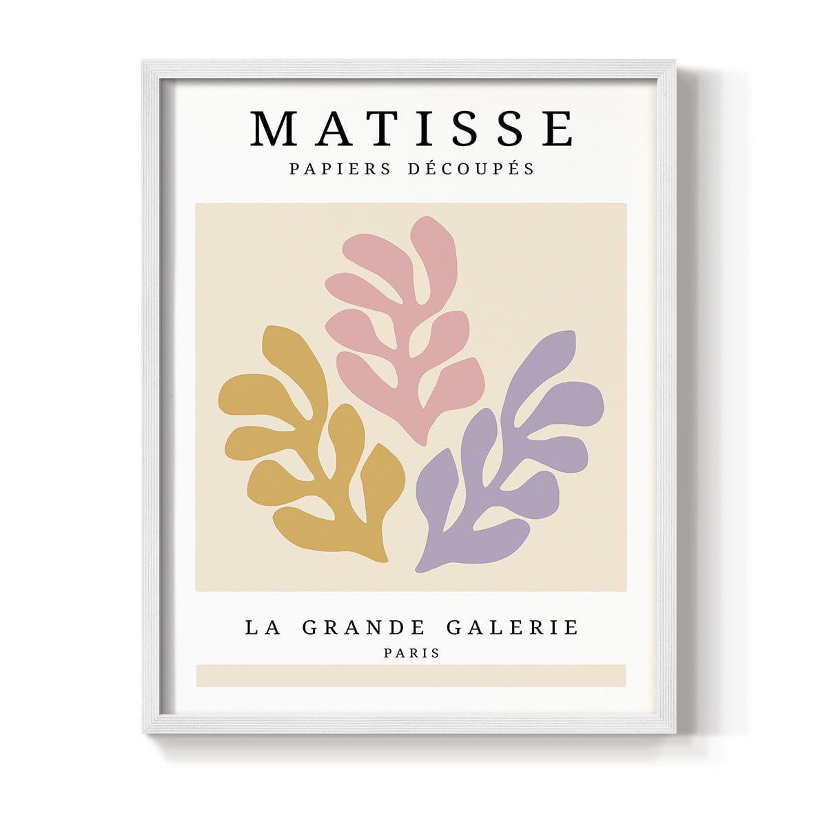 Matisse CCCLXXV in White Solid Wood 16 x 20 Framed Print