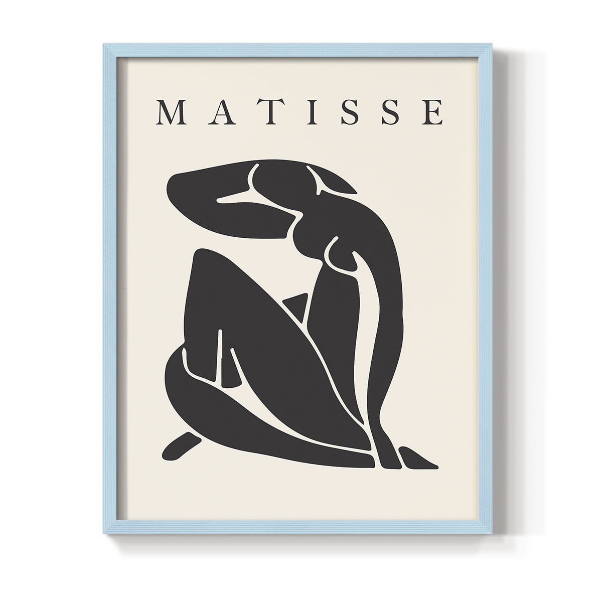 Matisse CCCLXXVI in Blue Solid Wood 11 x 14 Framed Print