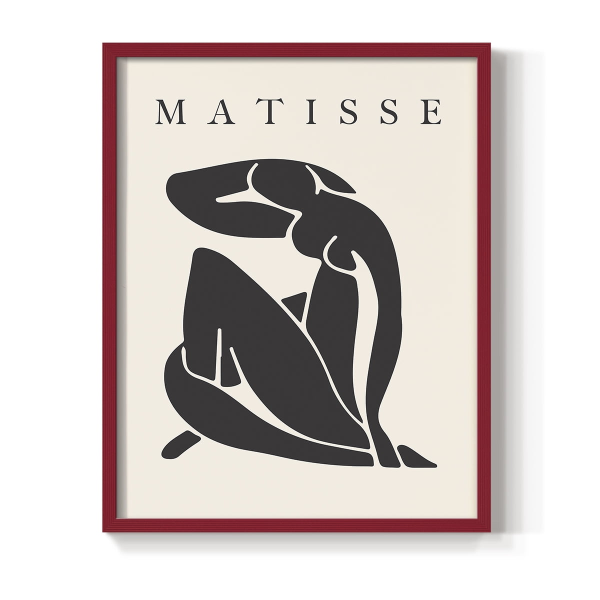 Matisse CCCLXXVI in Red Solid Wood 22 x 28 Framed Print