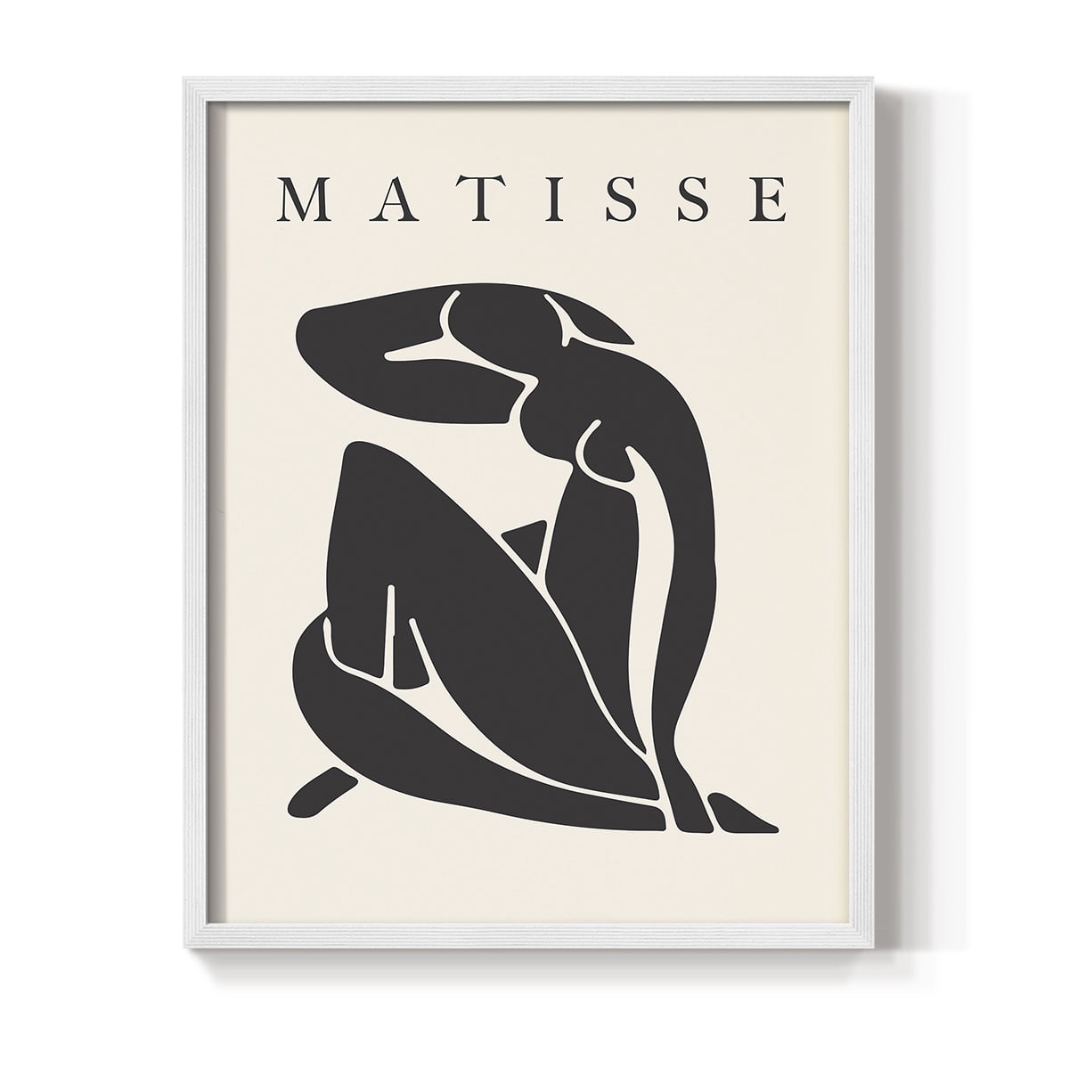 Matisse CCCLXXVI in White Solid Wood 11 x 14 Framed Print