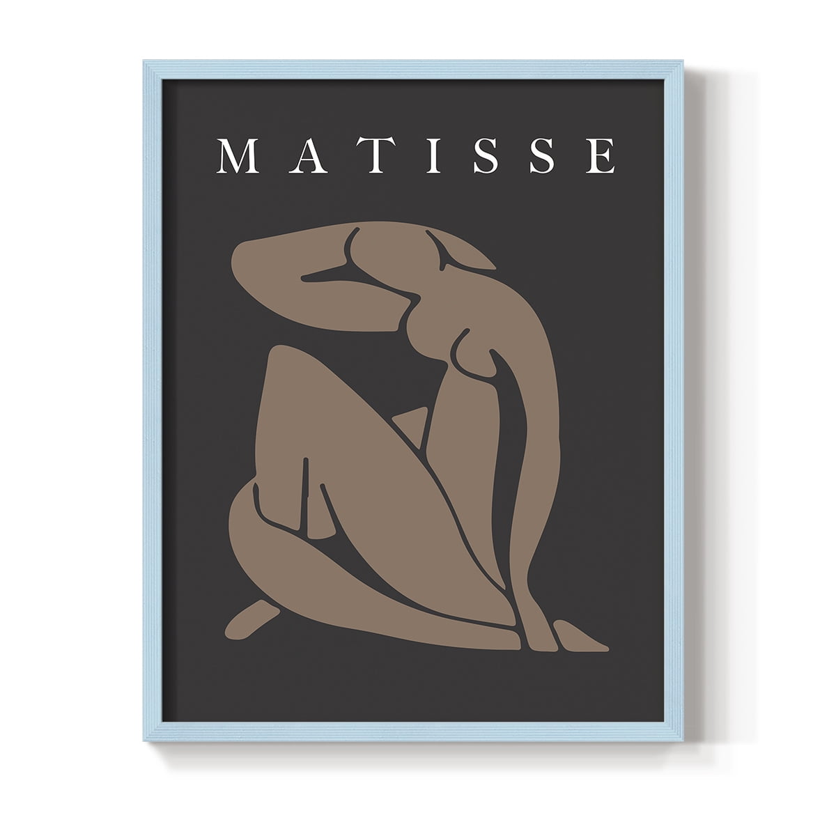Matisse CCCLXXVII in Blue Solid Wood 22 x 28 Framed Print