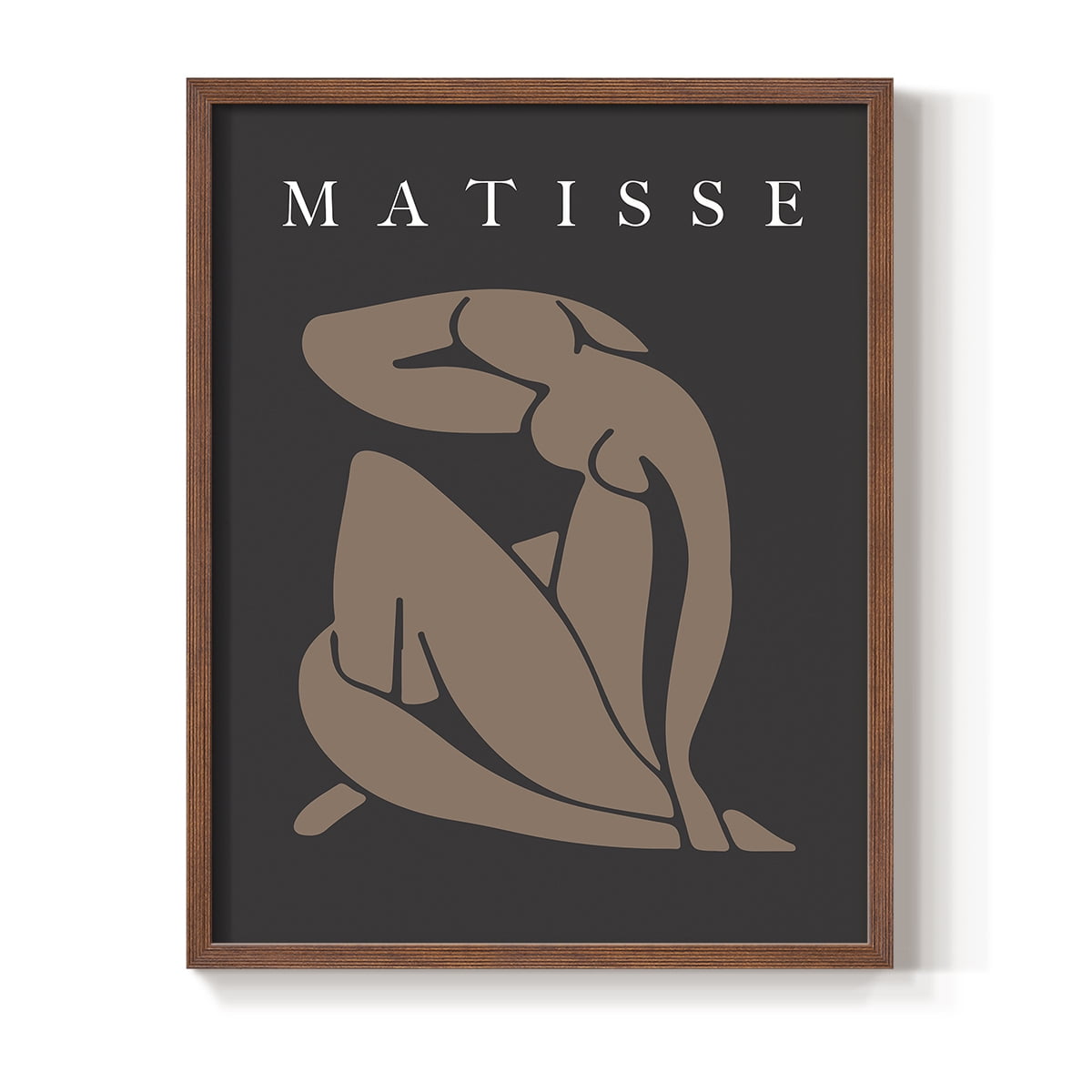 Matisse CCCLXXVII in Brown Solid Wood 8 x 10 Framed Print