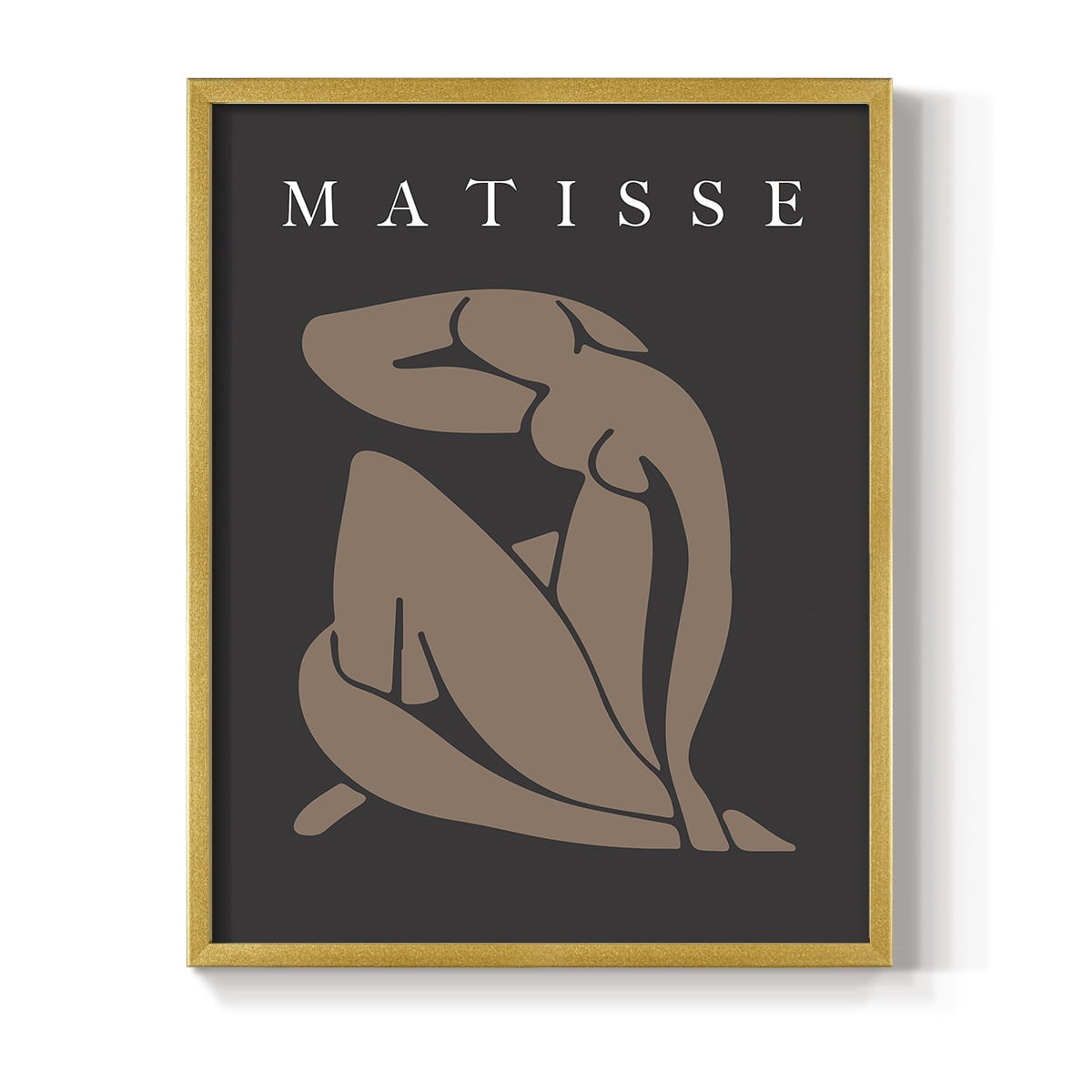 Matisse CCCLXXVII in Gold Solid Wood 8 x 10 Framed Print